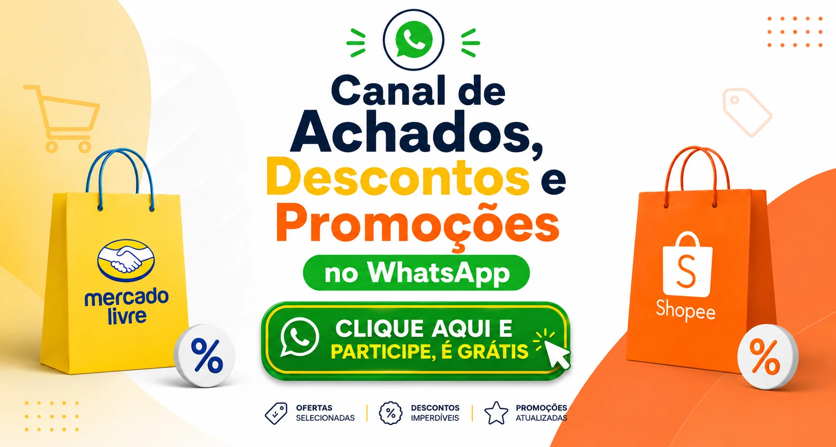 Achados, Descontos e Promoções - Mercado Livre e Shopee
