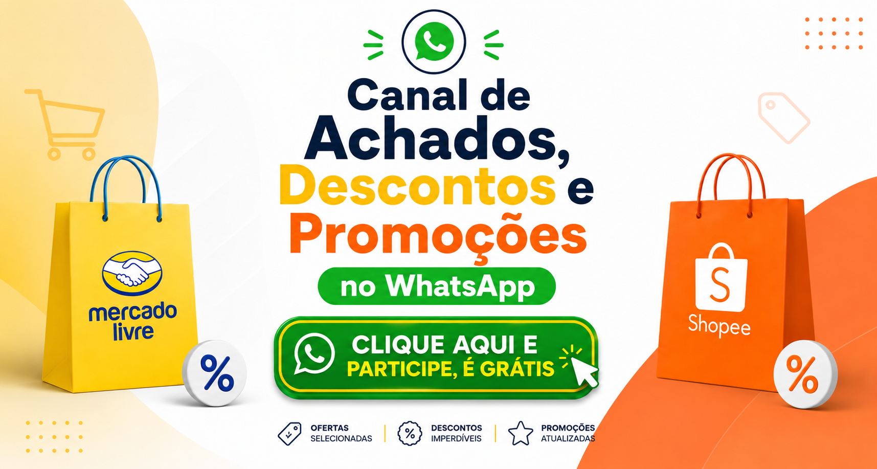 Achados, Descontos e Promoções - Mercado Livre e Shopee