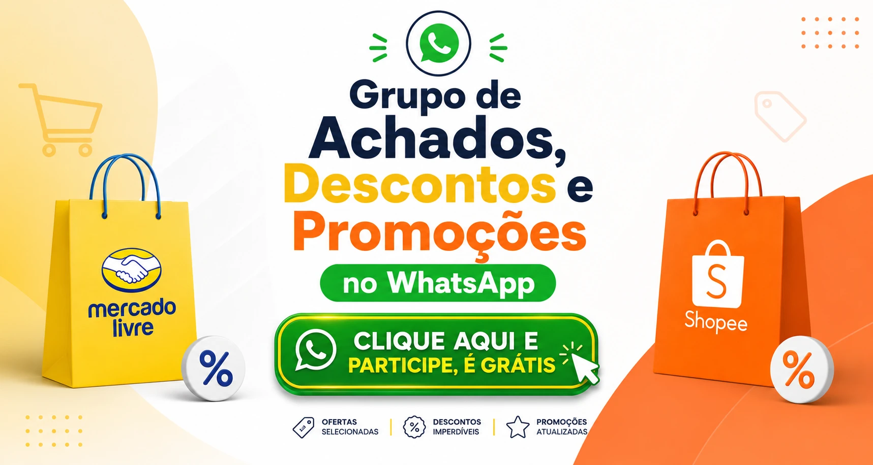 Achados, Descontos e Promoções - Mercado Livre e Shopee