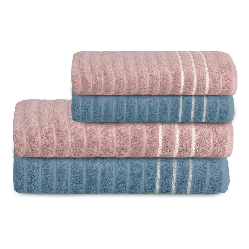 Jogo Toalha Oceane 450g/m² 4pç 2 Banho 2 Rosto Camesa