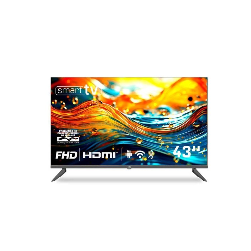 Smart TV HQ 43" Full HD Tela Sem bordas Sistema Andr...