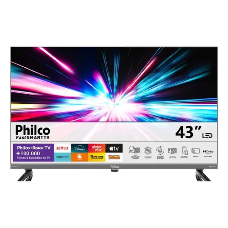 Smart Tv 43 Philco P43vik Roku Led Dolby Audio Wi-fi Hdmi...