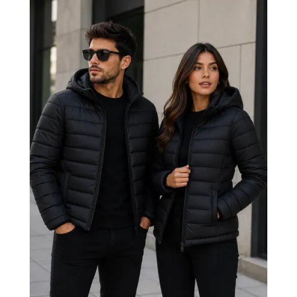 Jaqueta Puffer Feminina Gominho Casaco Corta Vento Bobojaco