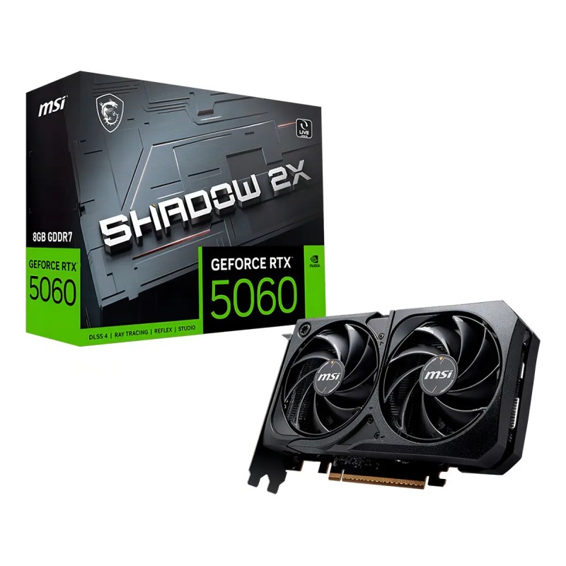 Placa de vídeo msi geforce rtx 5060 shadow 2x oc 8gb gddr...