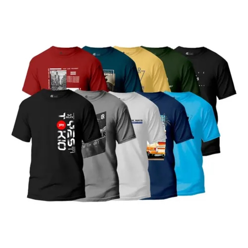 Kit 10 Camisas Camisetas Masculinas Atacado Envio Imediato