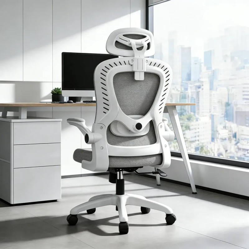 Cadeira De Escritório Ergonômica Giratória Tela Mesh Premium