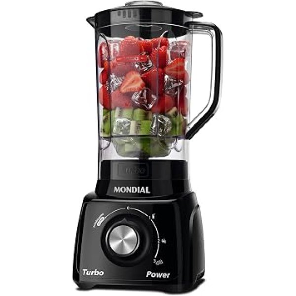 MONDIAL Liquidificador Turbo Power, Preto, 550W, 220V - L-99 FB
