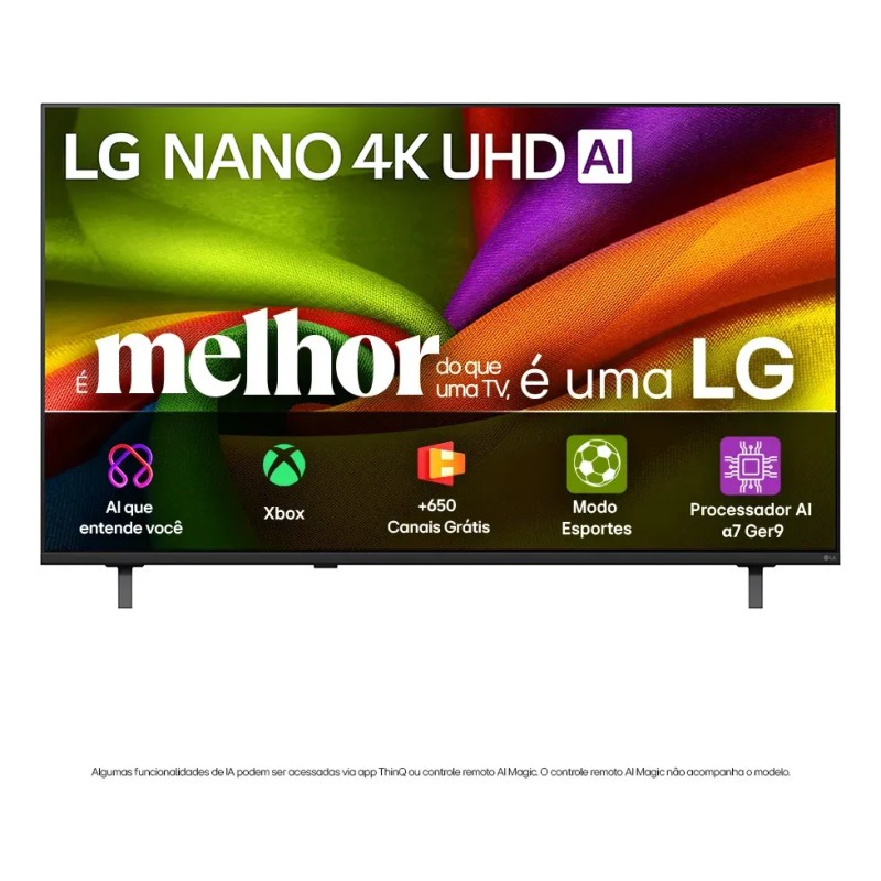 Smart TV 4K 50" LG NANO UHD AI NU850 2026 Processado...
