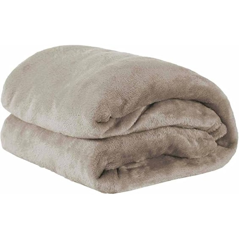 Cobertor Casal Manta Microfibra Fleece 01 Peça Caqui