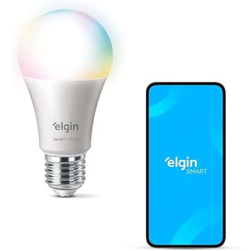 Lâmpada Inteligente Smart Color 10W Elgin RGB Wifi Compat...
