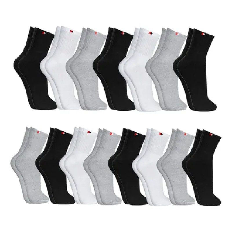 Kit 15 Pares Meias Sport Algodão Cano Médio Sandrini Confort