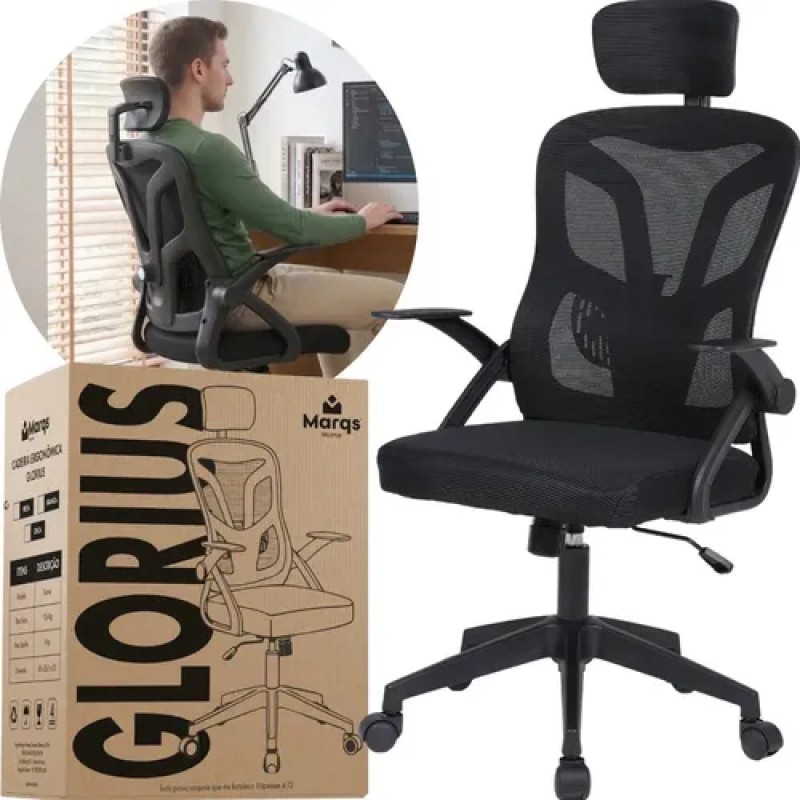 Cadeira De Escritorio Ergonomica Nr17 Glorious Marqs Home...