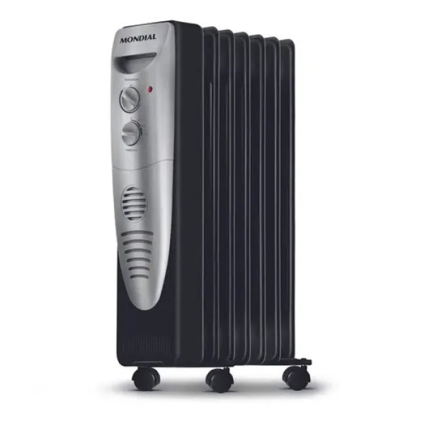 Aquecedor A Óleo Mondial A-06 Cor Preto/Cinza