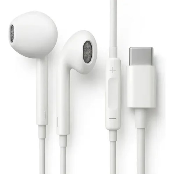 Fones De Ouvido Usb-c Tipo C Com Microfone Integrado Som Estéreo Alta Qualidade Controle De Chamadas Compatível Com iPhone 15 16 17 Android Samsung Xiaomi Motorola Conexão Direta Premium Eletric Teck
