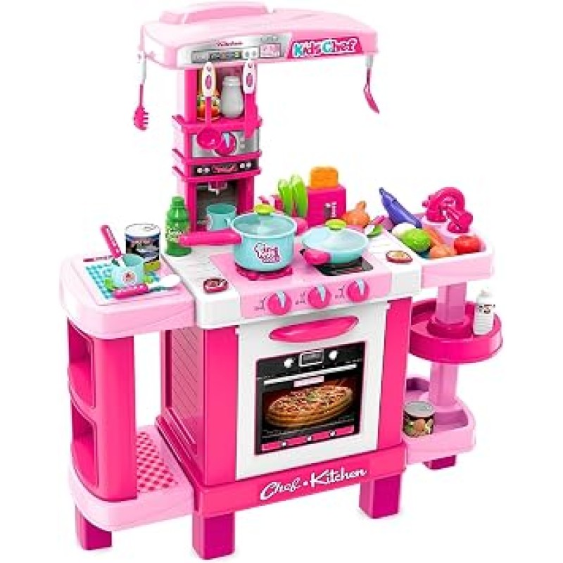 Cozinha Infantil Interativa com Som e Luz Kit Acessórios ...