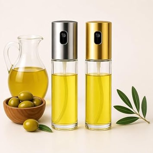 Borrifador de Óleo e Azeite para Airfryer – Spray de Cozinha Multiuso para Grelhar, Assar e Temperar Saladas - Kit com Duas Unidades