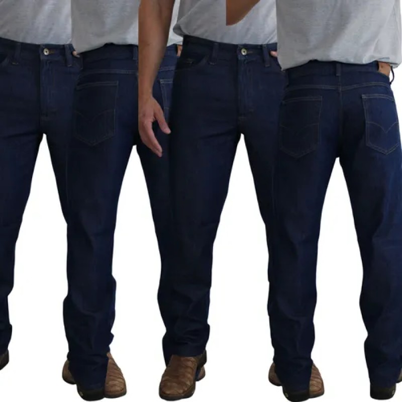 Kit 4 Calças Jeans Masculina Tradicional Reforçada Reta