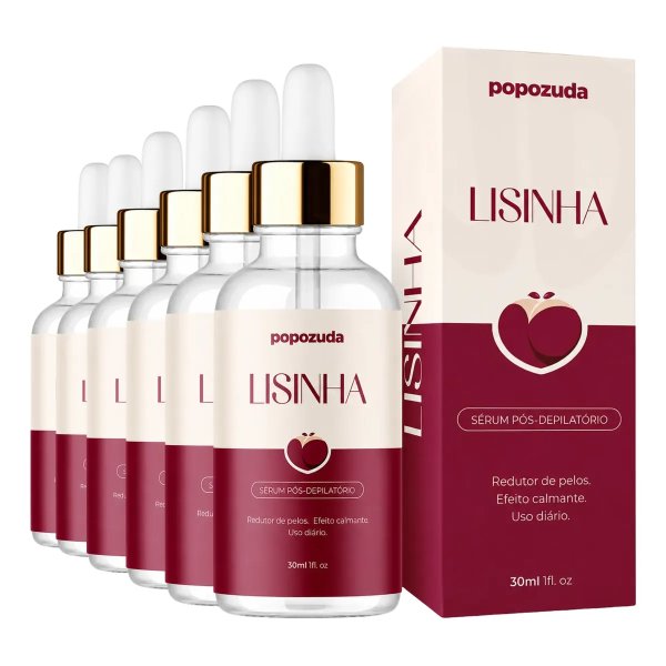 6 Lisinha Sérum Telocapil Reduz Pelos Corporais P/ Depilação