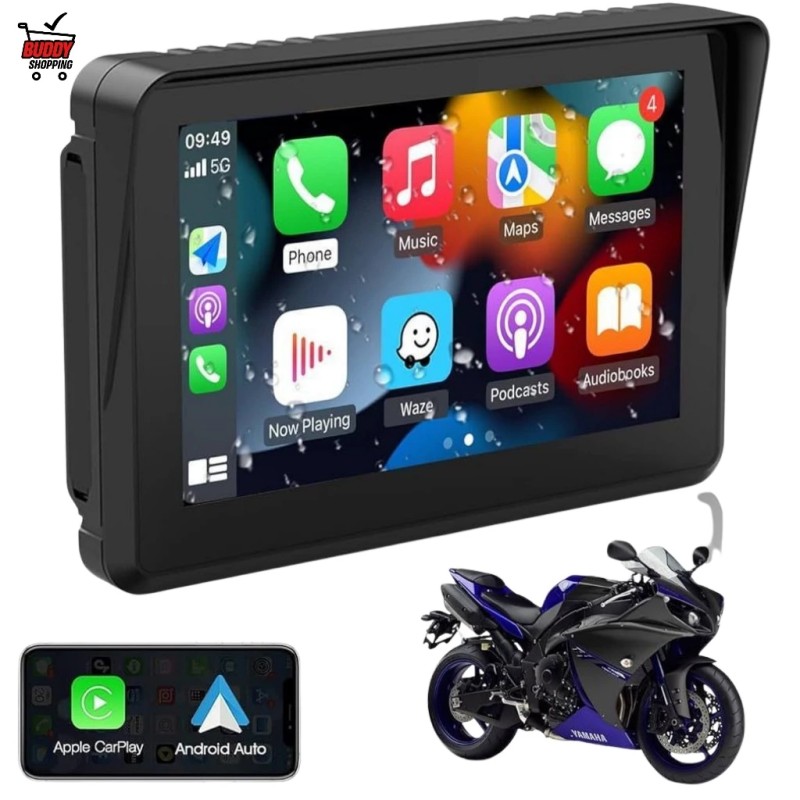 Multimídia para Moto Carplay Android Auto Portátil À Prov...