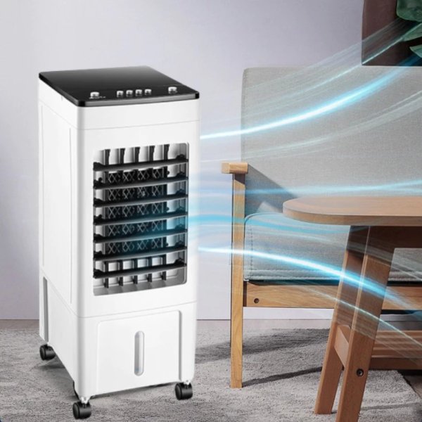 Mini Ar Condicionado Climatizador Torre Portátil com Umidificador e Resfriador de Ar, 3 Velocidades e Tanque de Água 9L