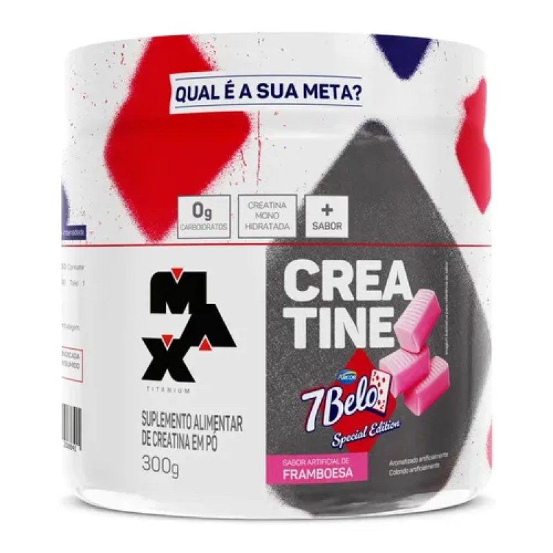 Creatina 7 Belo 300g Creatina Monohidratada Sabor Framboe...