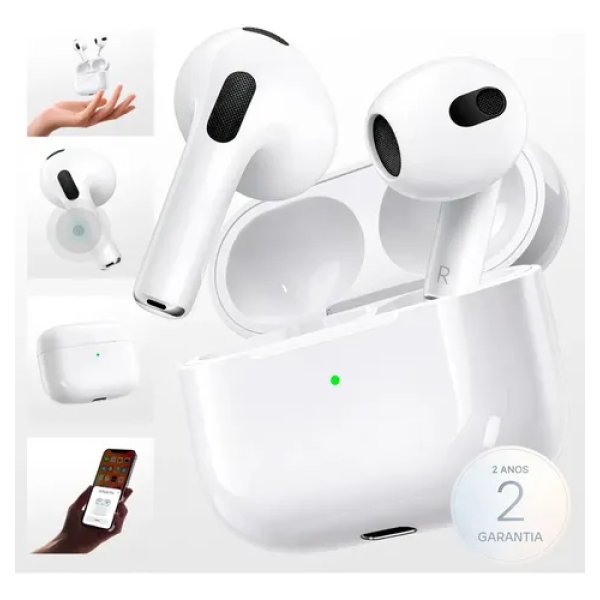 Fone Ouvido Bluetooth 5.4 Sem Fio Estojo De Carregamento Anti Ruido A Prova Dagua Compatível Com Ios Samsung Galaxy Android Tws Wireless Air Premium Microfone Touch Marca Pro Phone See