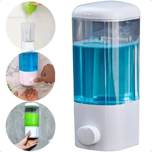 Suporte Dispenser Sabonete Líquido Álcool Gel Shampoo 500ml - Marianopole