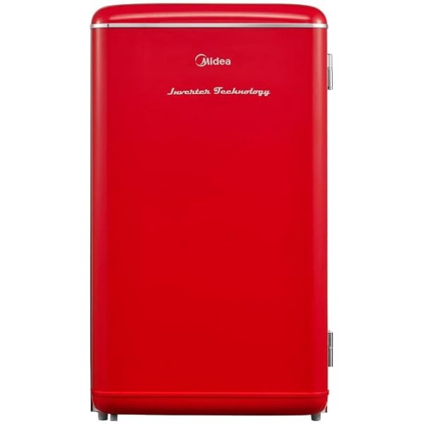 Frigobar Retrô 93 litros Vermelho Inverter Bivolt Midea