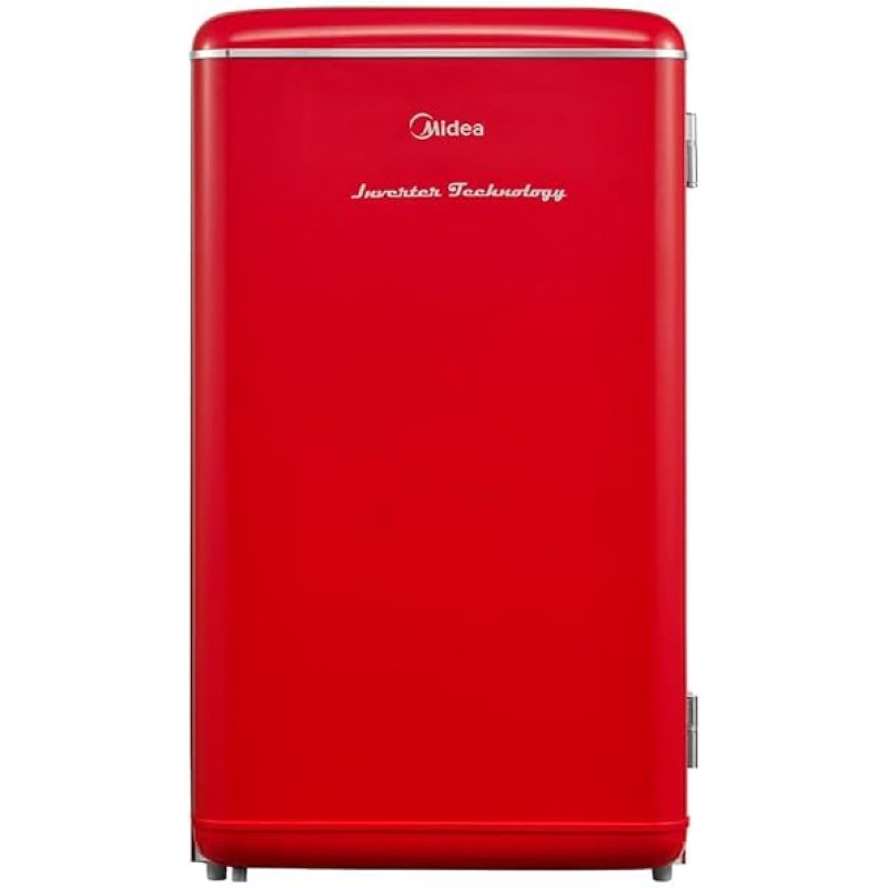 Frigobar Retrô 93 litros Vermelho Inverter Bivolt Midea