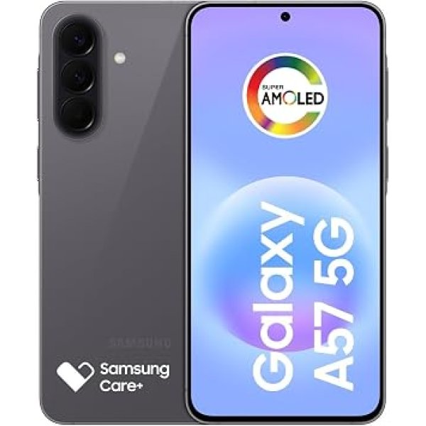 Celular Samsung Galaxy A57 5G 256GB, 8GB RAM, Câmera Tripla de até 50MP OIS, Selfie de 12MP Video HDR, IP68, Tela Super AMOLED 6.7", NFC, Recursos AI, Até 6 Atualizações de Android e Segurança (Cinza) | Câmera Tripla até 50MP OIS, Selfie 12MP Video HDR, IP68, Tela Super AMOLED 6.7", NFC