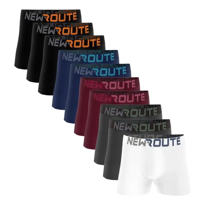 Kit 10 Boxer Cuecas P Ao G3 Microfibra Cueca Box Masculinas