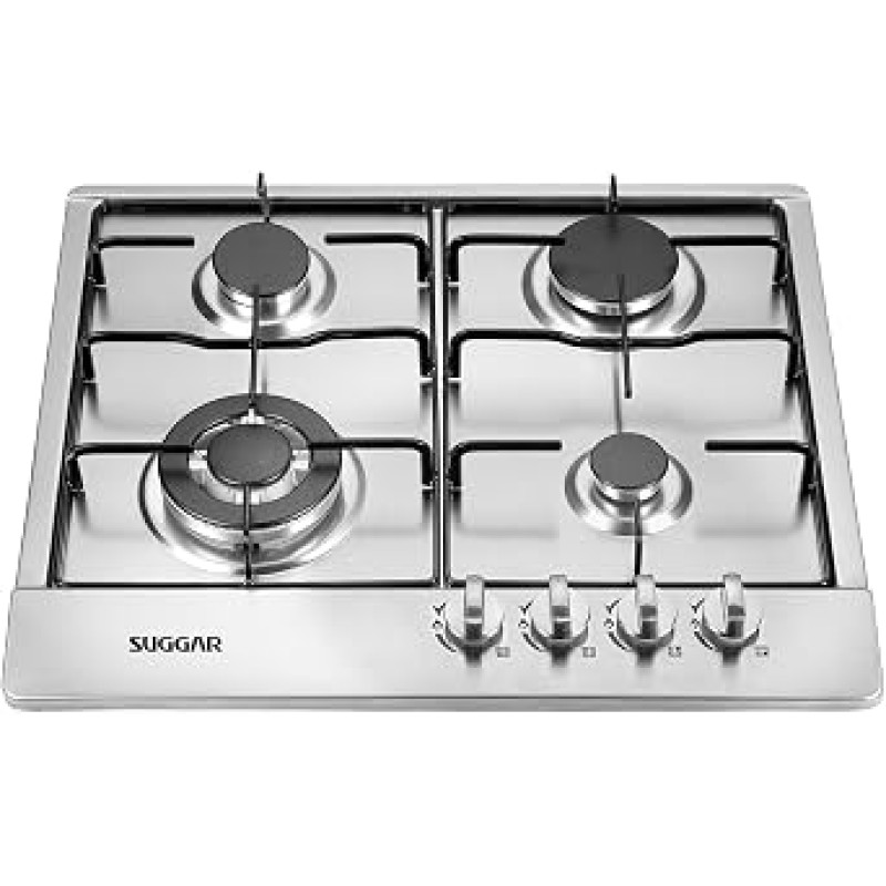 SUGGAR COOKTOP A GÁS 4 BOCAS MESA EM AÇO INOX TRIPLA CHAM...