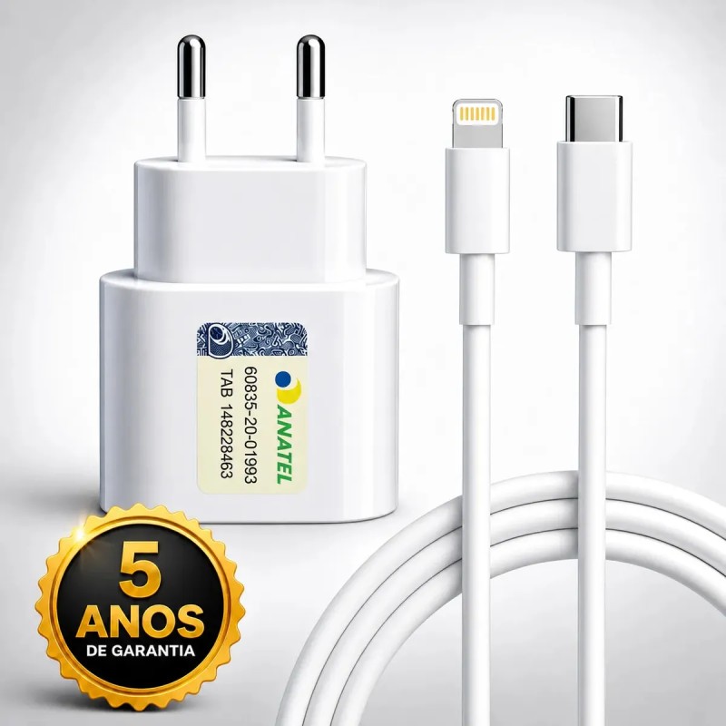 Carregador 30w Turbo Para iPhone 8 X Xr 11 12 13 14 Pro M...