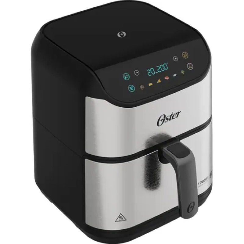 Fritadeira Digital Inox Oster 5l Com Painel Touch Cor Pra...