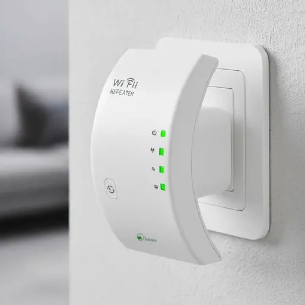 Repetidor De Sinal Wifi Roteador Wireless Amplificador Potente Sem Fio Turbo Cor Branco 1800mbps Longo Alcance Internet Porta Ethernet - Davely