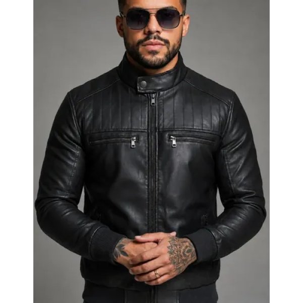 Jaqueta Couro Masculina Motoqueiro Impermeavel Inverno Frio