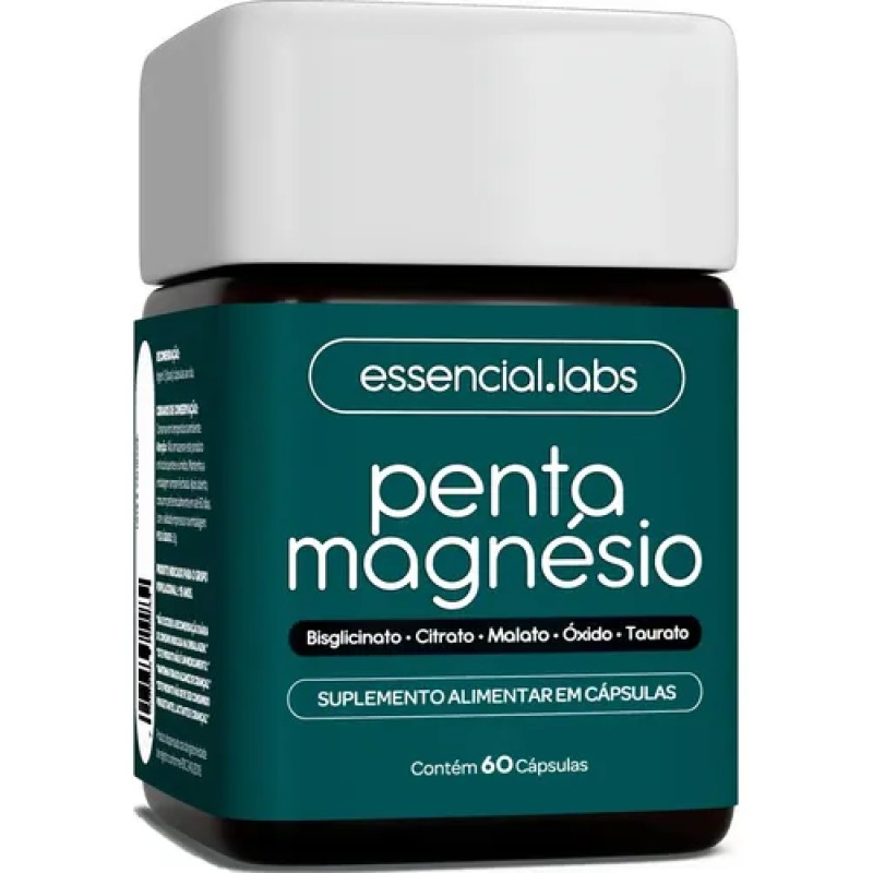 PENTA MAGNÉSIO - Bisglicinato + Dimalato + Citrato + Taur...