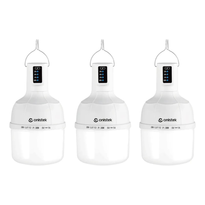 Kit3 Lâmpada De Led Recarregável Usb Acampamento Pesca Bulbo