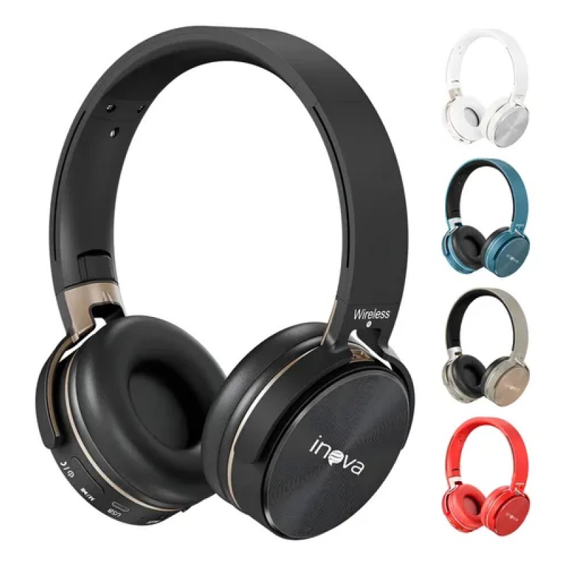 Fone Ouvido Bluetooth Regulável Com Microfone E Redução Ruíd