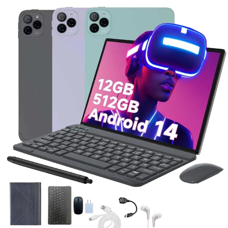 2026 Tablet GS Pad 10 PRO mouse teclado 12GB RAM 512GB RO...