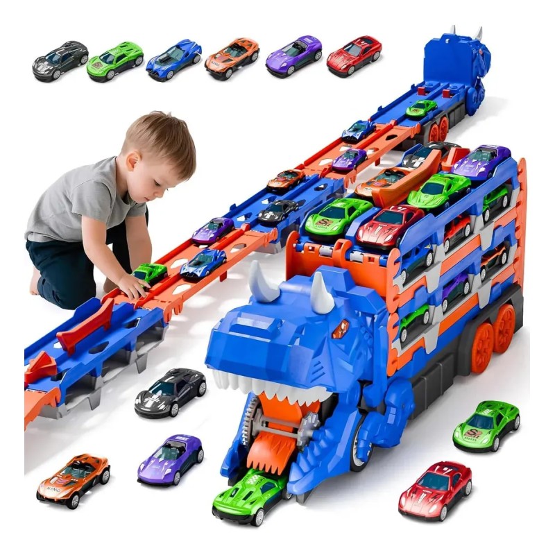 Caminhão Dinossauro Mibro para Brinquedos, Engole Carros ...