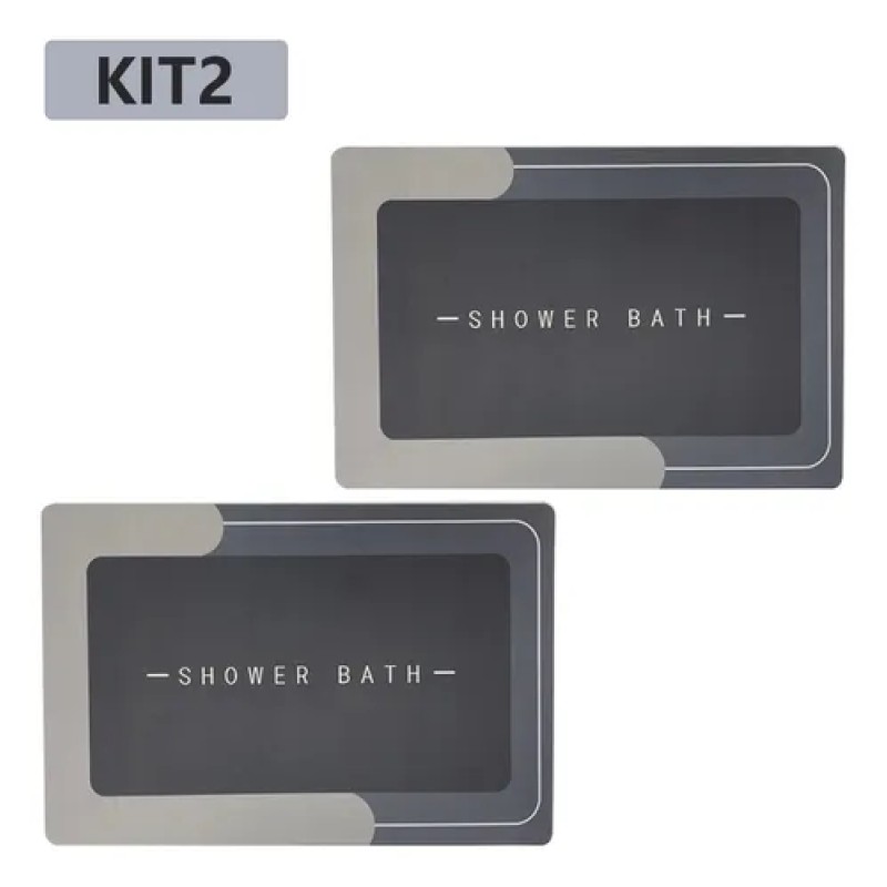 Kit2 Tapetes Para Banheiro Tapete Mágico Ultra Para Absorçã