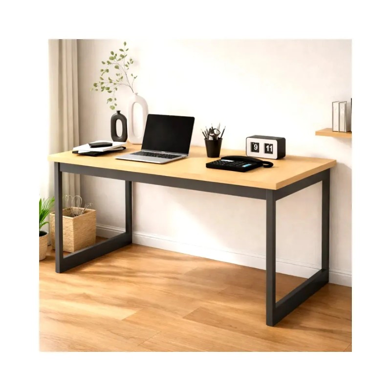 Mesa Escritório Industrial 150x60 Estrutura Ferro Reforça...