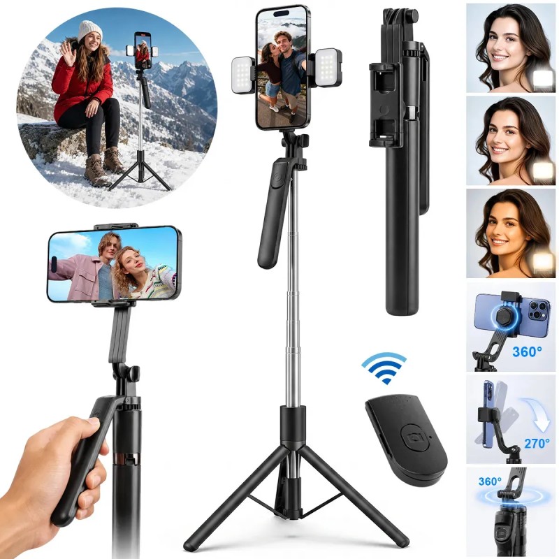 aweshine Tripé / Bastão Para Celular Portátil Até 1,70 M ...