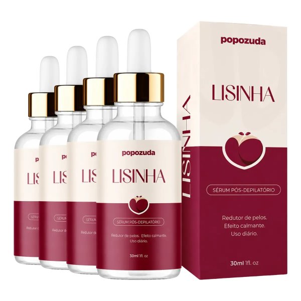 4 Lisinha Sérum Telocapil Reduz Pelos Corporais P/ Depilação
