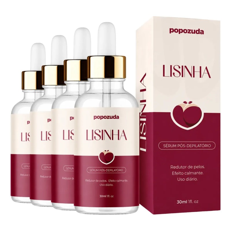 4 Lisinha Sérum Telocapil Reduz Pelos Corporais P/ Depilação