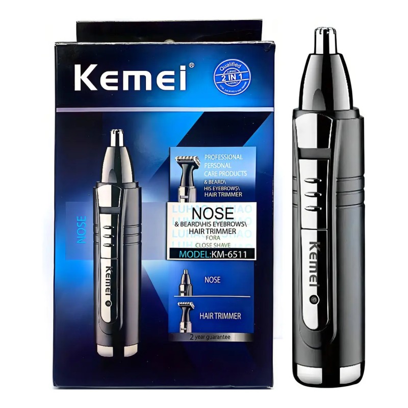 Aparador Cortador de Pelos 2 em 1 Kemei KM-6511 Nariz e O...