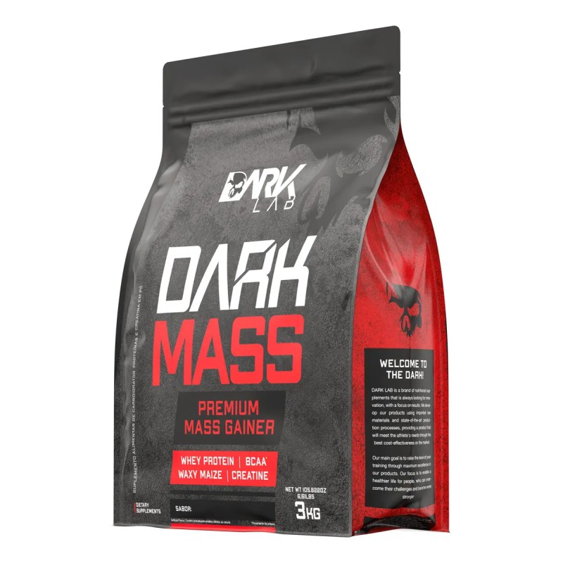 Hipercalórico Dark Mass 3kg Dark Lab Sabor Morango