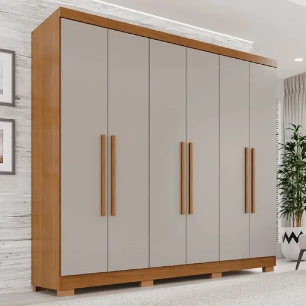 Guarda-roupa Casal 6 Portas 2 Gavetas França Wt Espresso Móveis