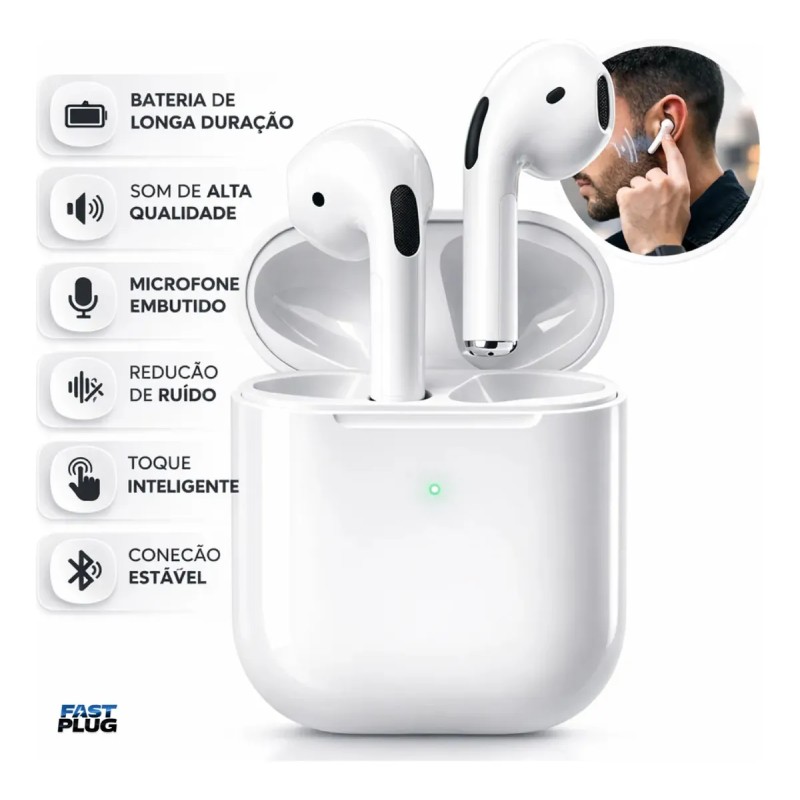 Fone De Ouvido Bluetooth Sem Fio Bateria de Longa Duração...